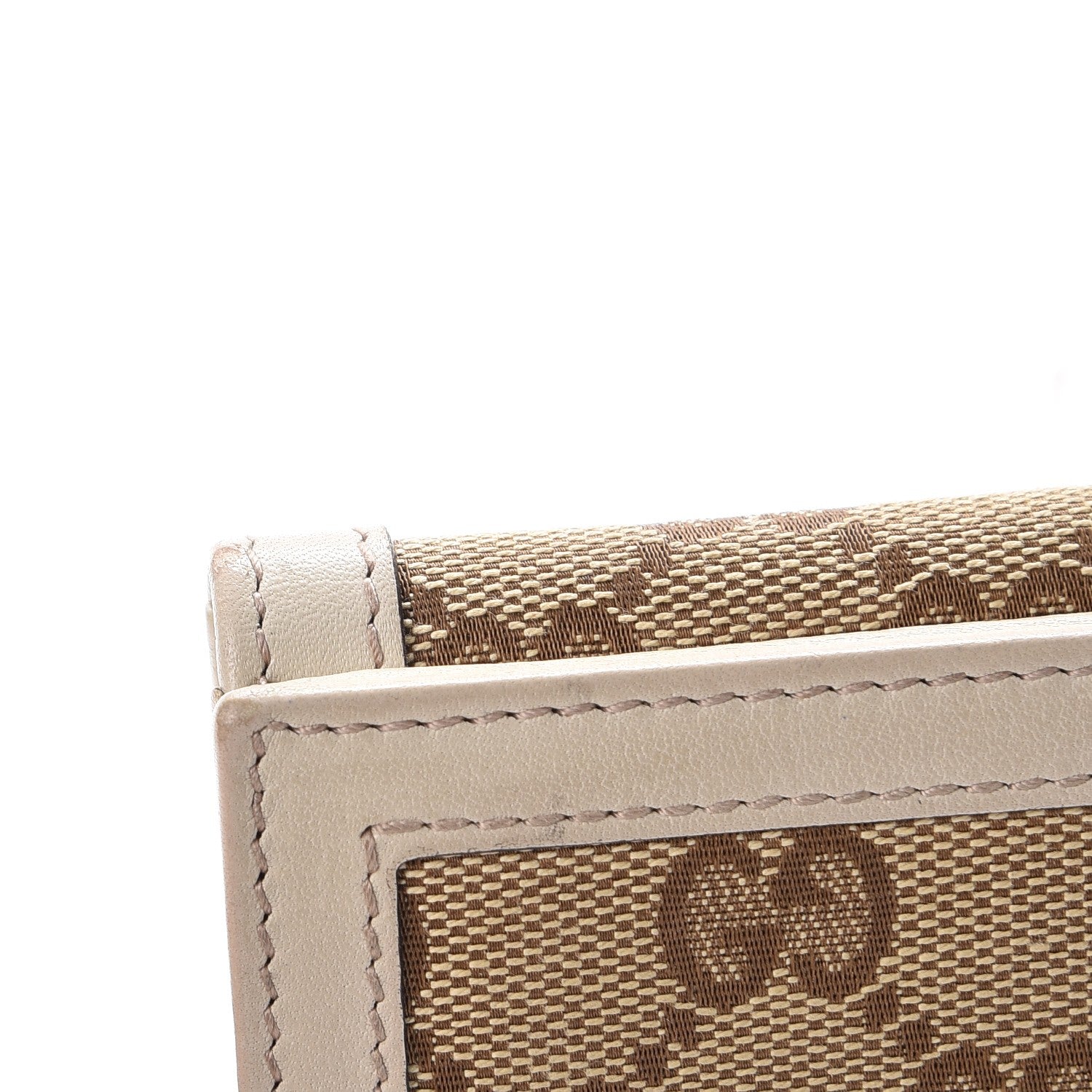 Gucci Monogram Margaux Calfskin Sukey Continental Organizer Wallet Beige Ebony Mystic White 10 of 14