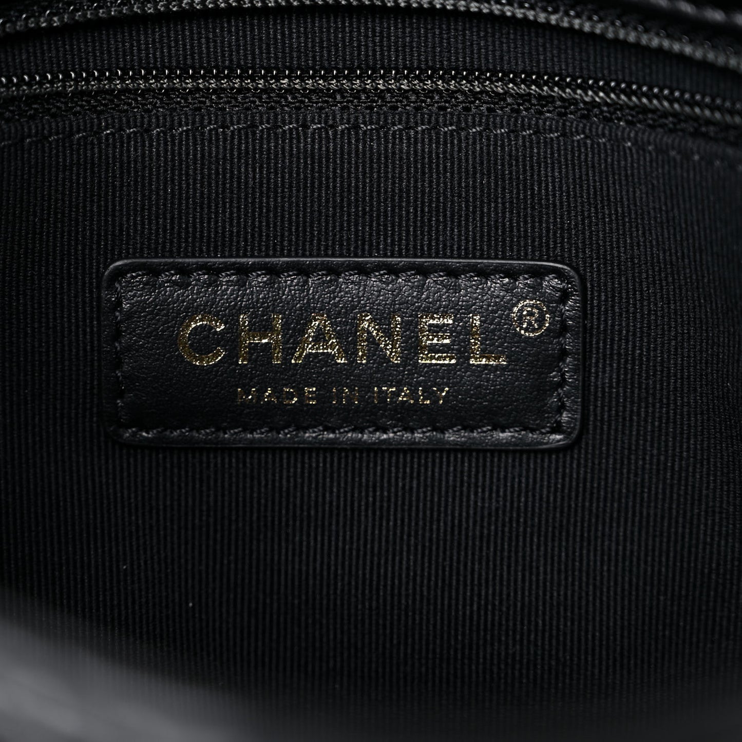 Lambskin Quilted Small Lacquered Chain Flap Black