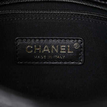 Chanel Lambskin Quilted Small Lacquered Chain Flap Black 5 of 9