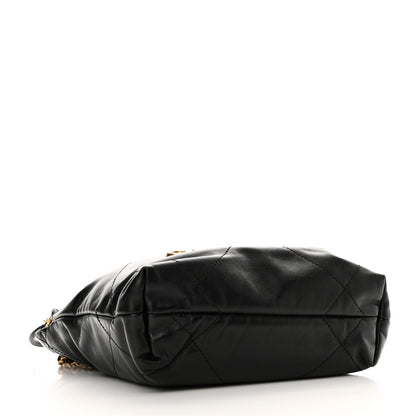 Chanel Shiny Calfskin Quilted Mini Chanel 22 Black 4 of 10