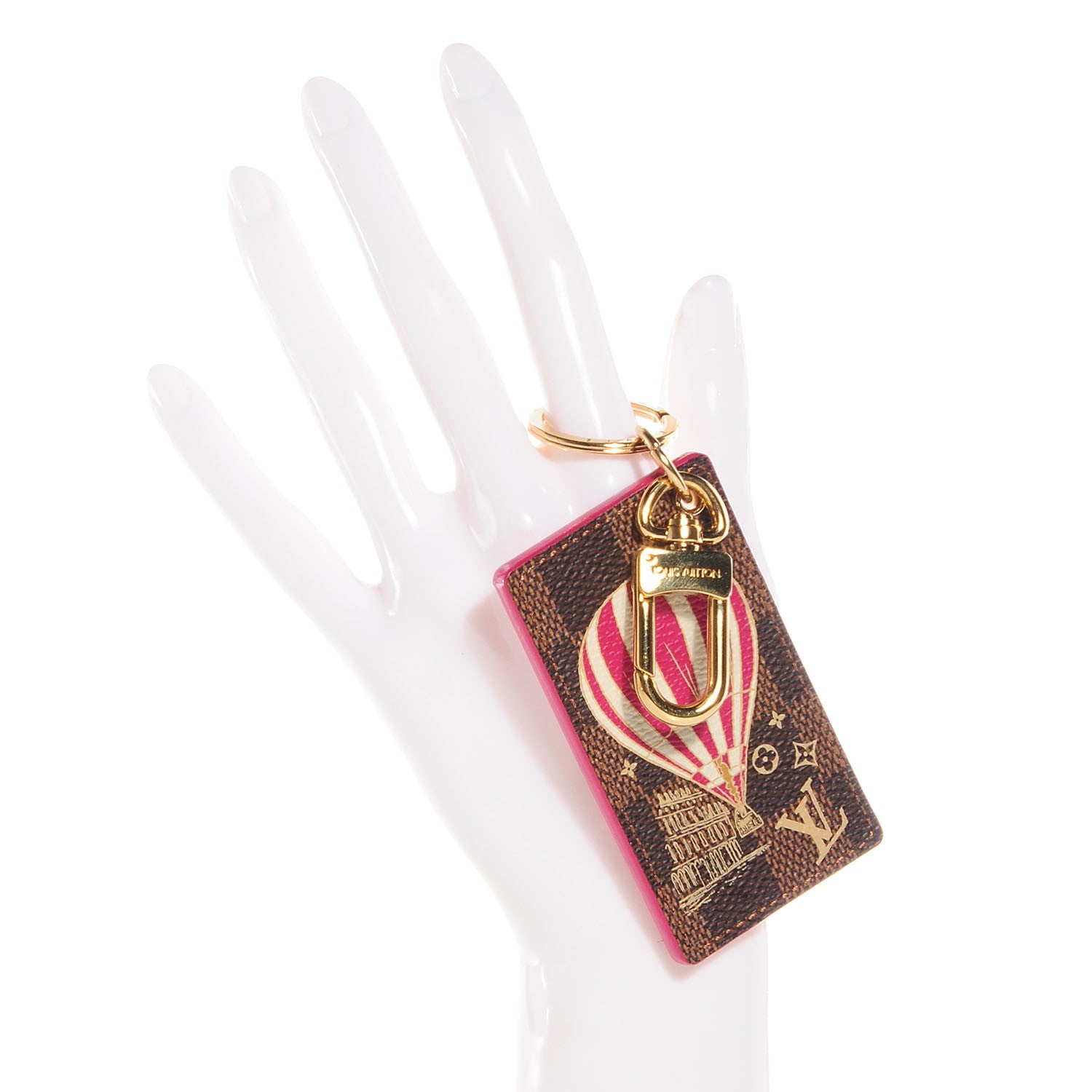 Louis Vuitton Damier Ebene Illustre Air Balloon Bag Charm Grenade 2 of 5