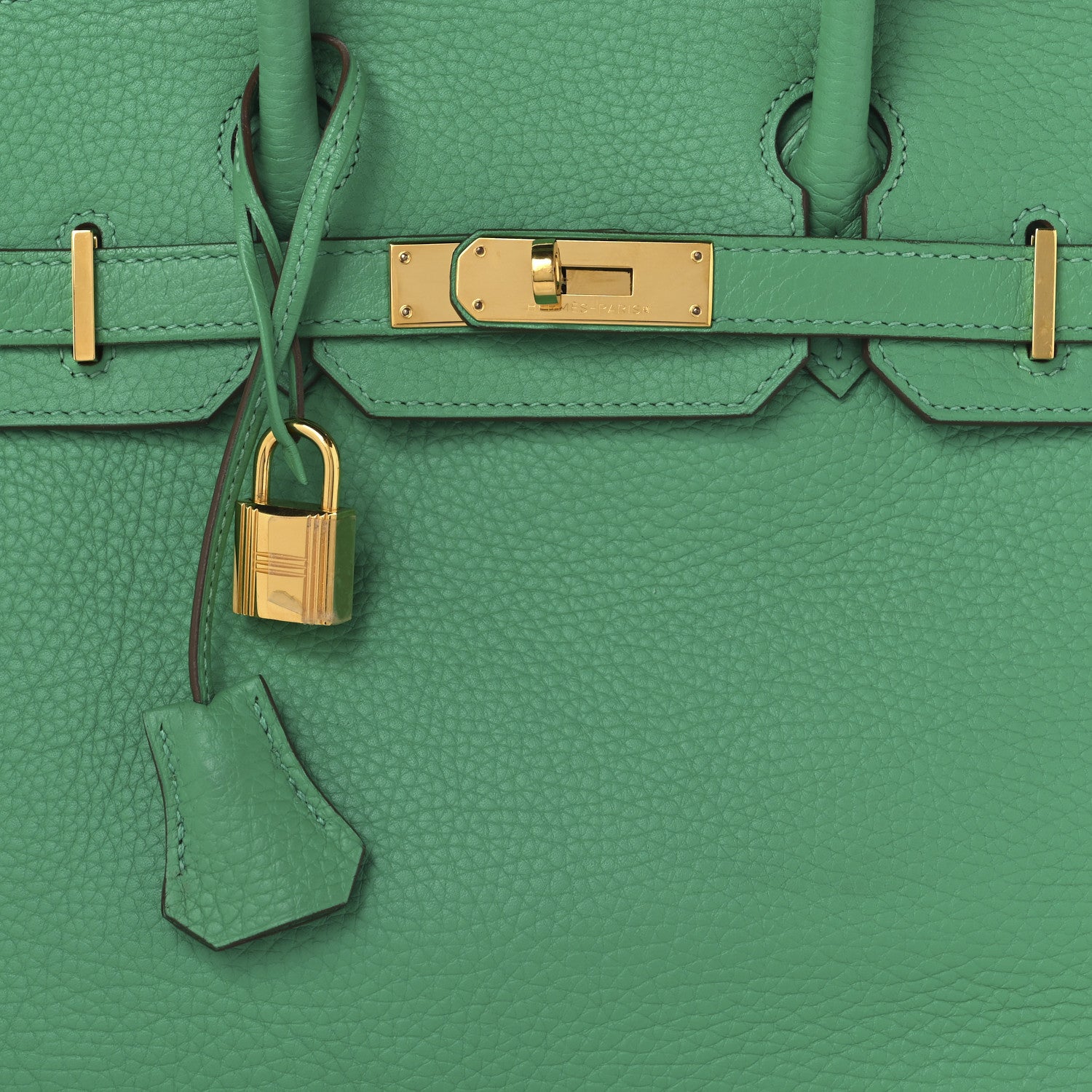 Hermes Taurillon Clemence Birkin 30 Menthe 8 of 12