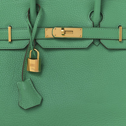 Hermes Taurillon Clemence Birkin 30 Menthe 8 of 12