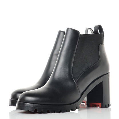 Christian Louboutin Calfskin Marchacroche 70 Chelsea Boots 36.5 Black 3 of 7