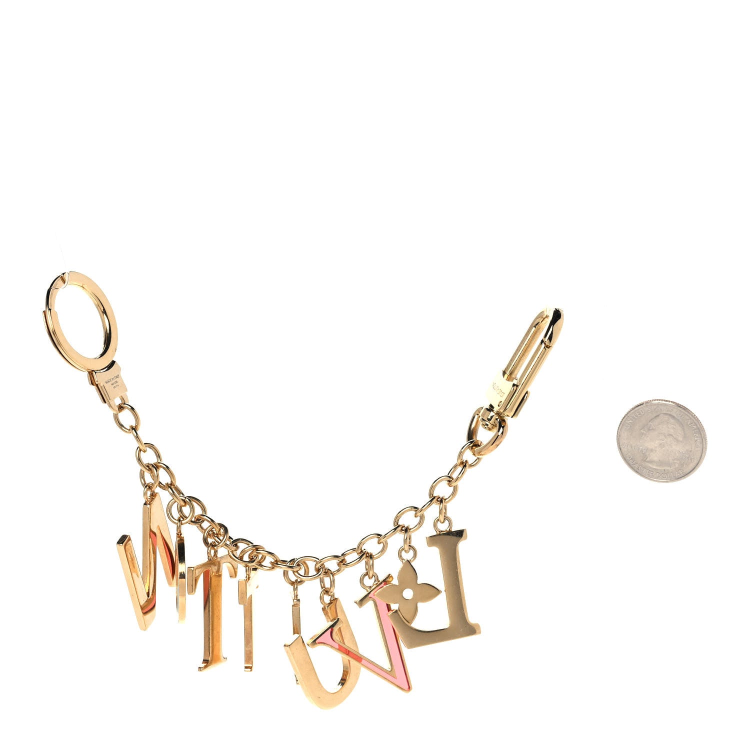 Louis Vuitton LV Tag Bag Charm Gold 2 of 4