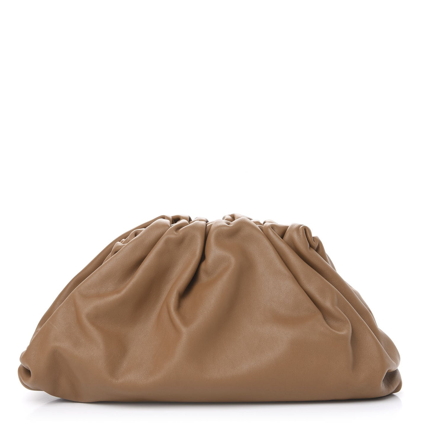 Smooth Butter Calf The Pouch Oversized Clutch Cammello