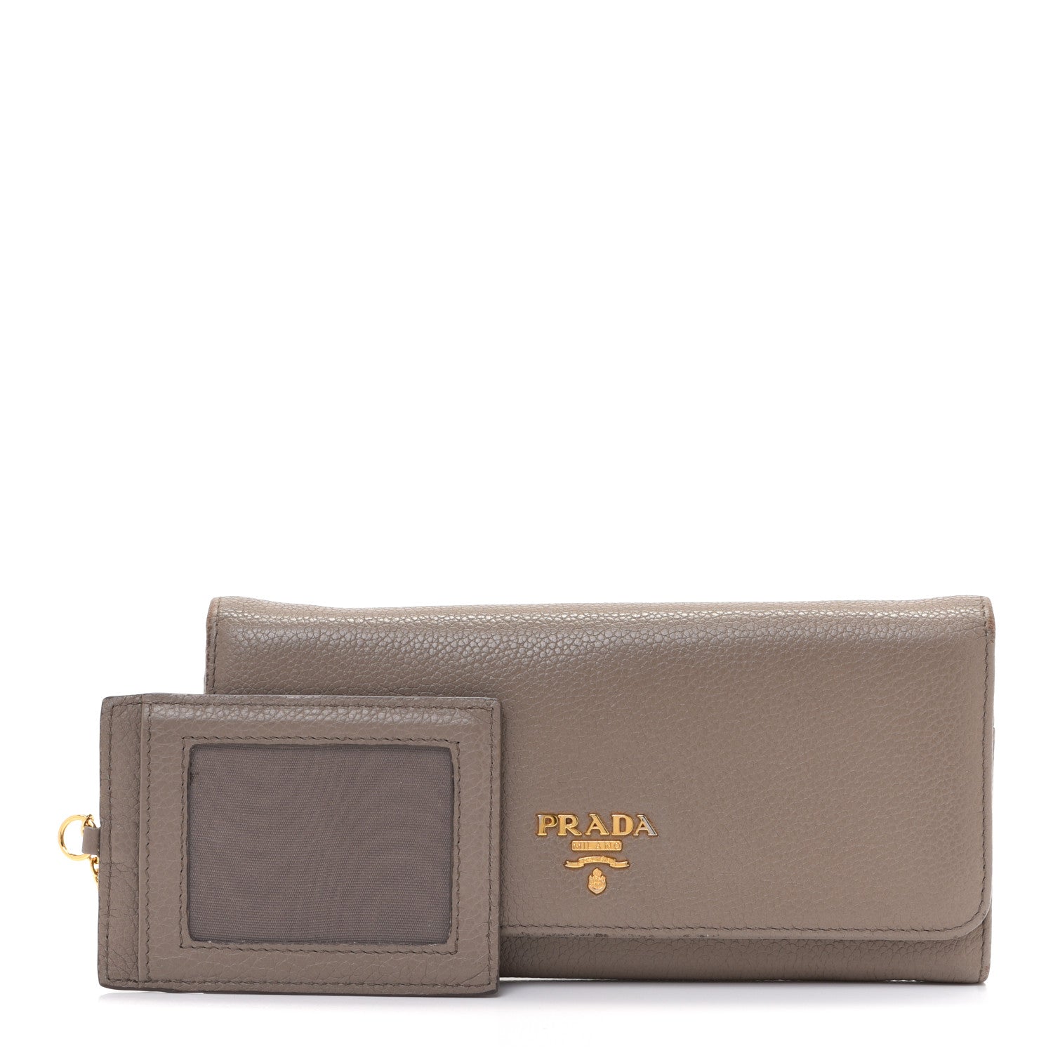 Prada Vitello Daino Continental Flap Wallet Cammeo 1 of 14