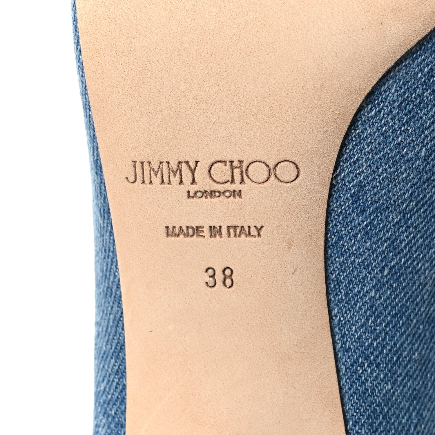 Jimmy Choo Denim Crystal Bing 65 Pumps 38 Blue 6 of 8