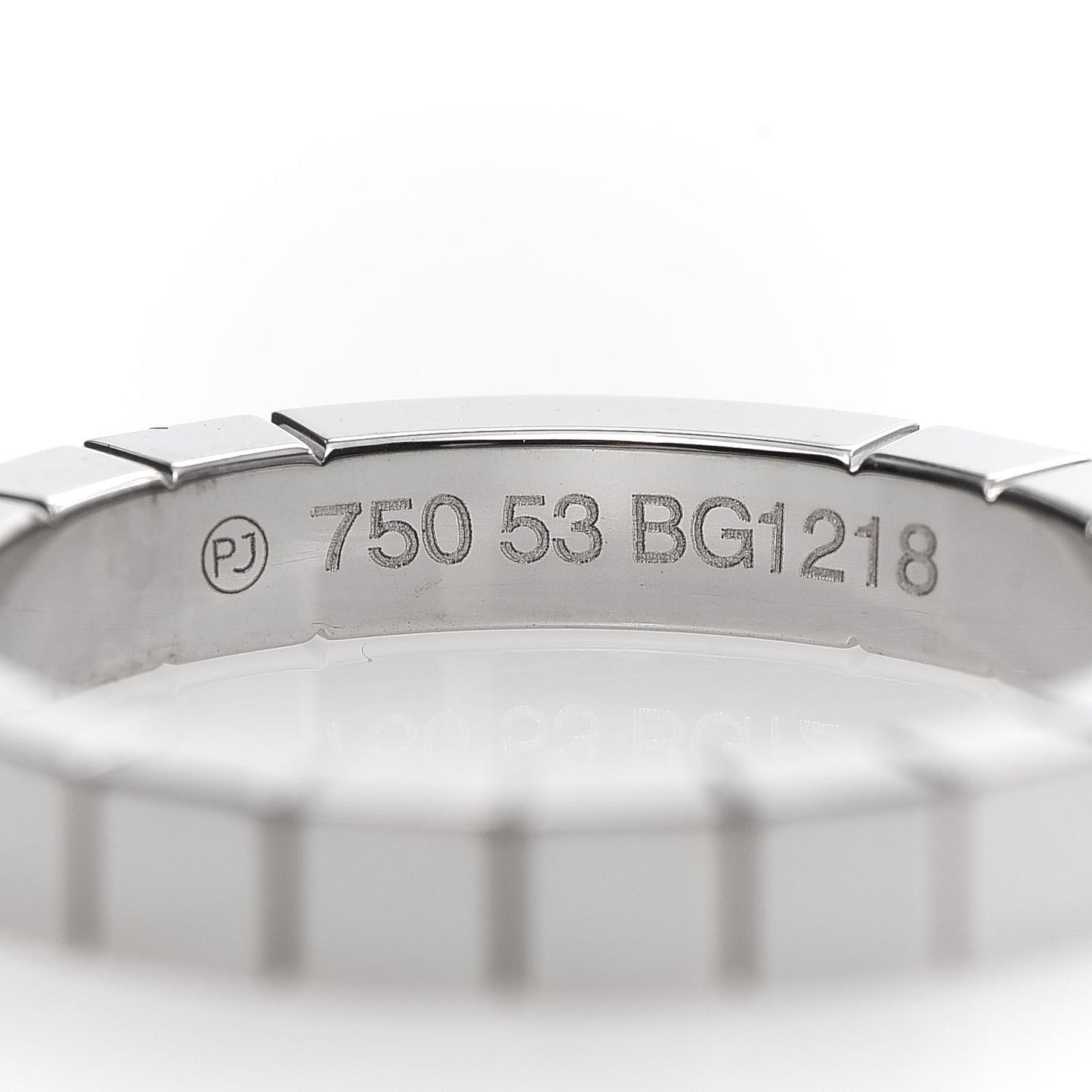 18K White Gold Lanieres Ring 53 6.5