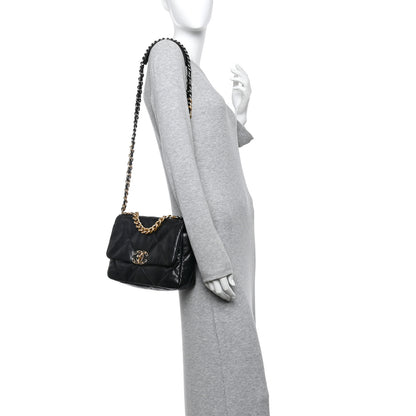Chanel Lambskin Quilted Medium Chanel 19 Flap Black 2 of 11