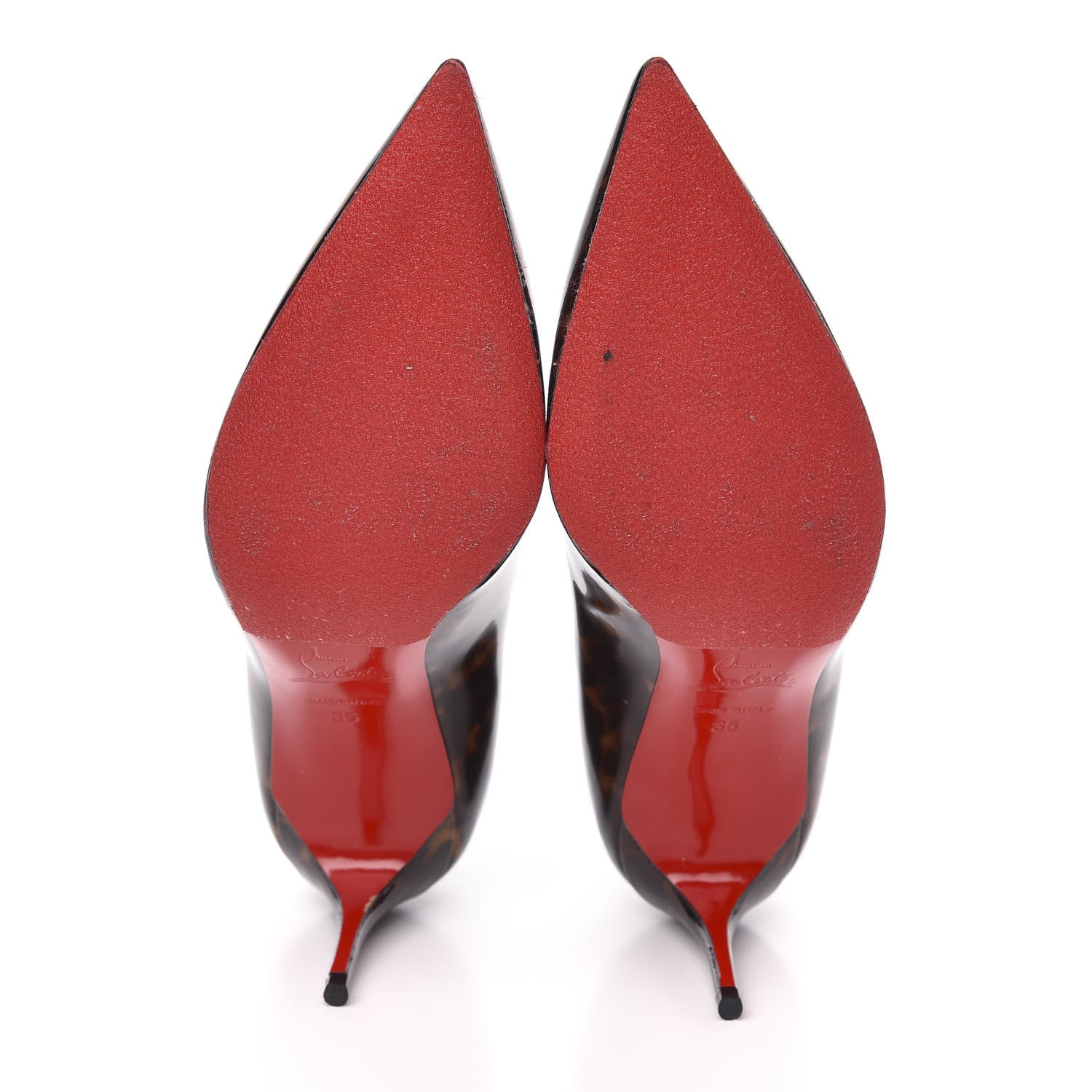 Christian Louboutin Patent Tartaruga Decollete 554 70 Pumps 35 Testa Di Moro 5 of 9