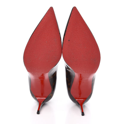 Christian Louboutin Patent Tartaruga Decollete 554 70 Pumps 35 Testa Di Moro 5 of 9