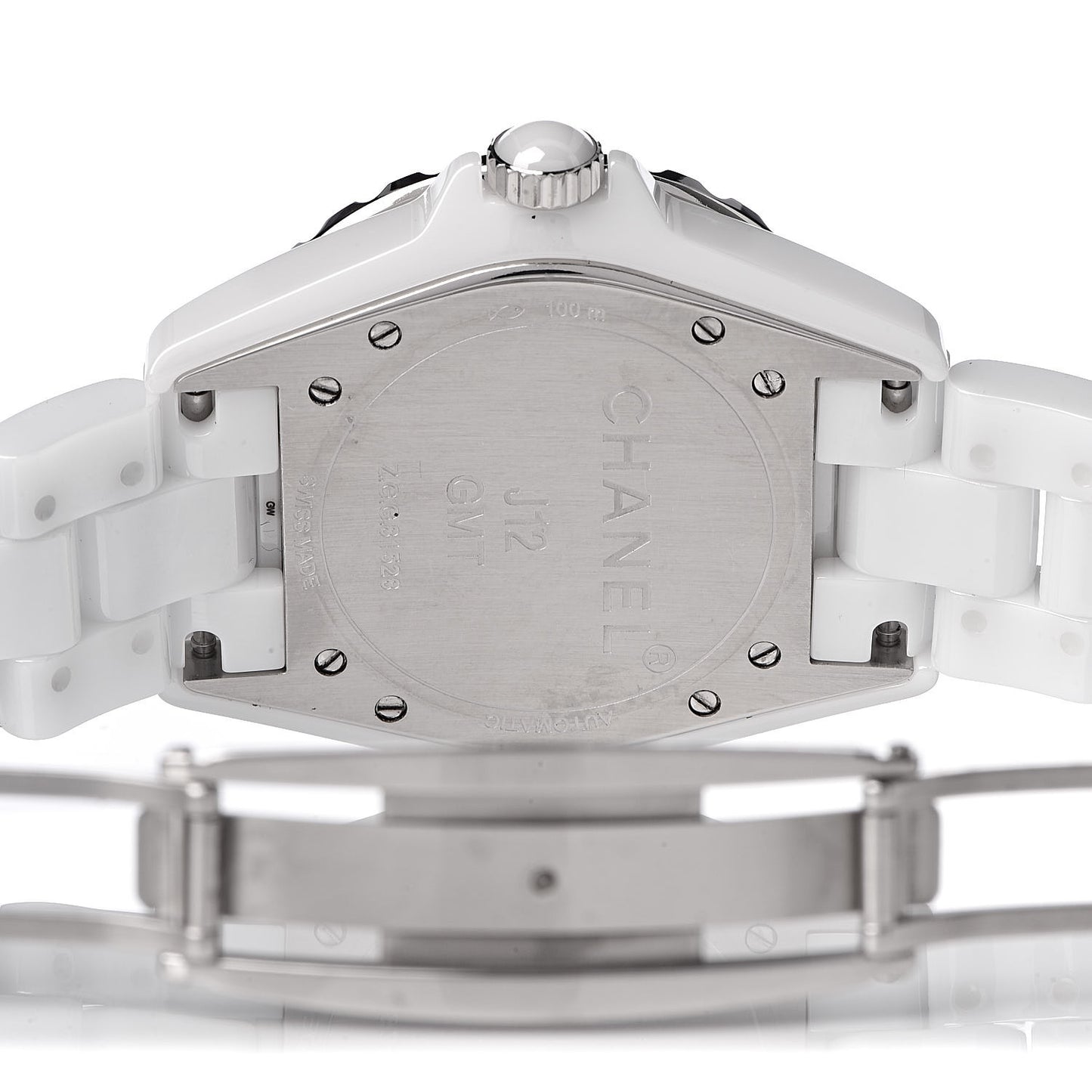 Stainless Steel Ceramic 38mm J12 GMT Automatic Watch White