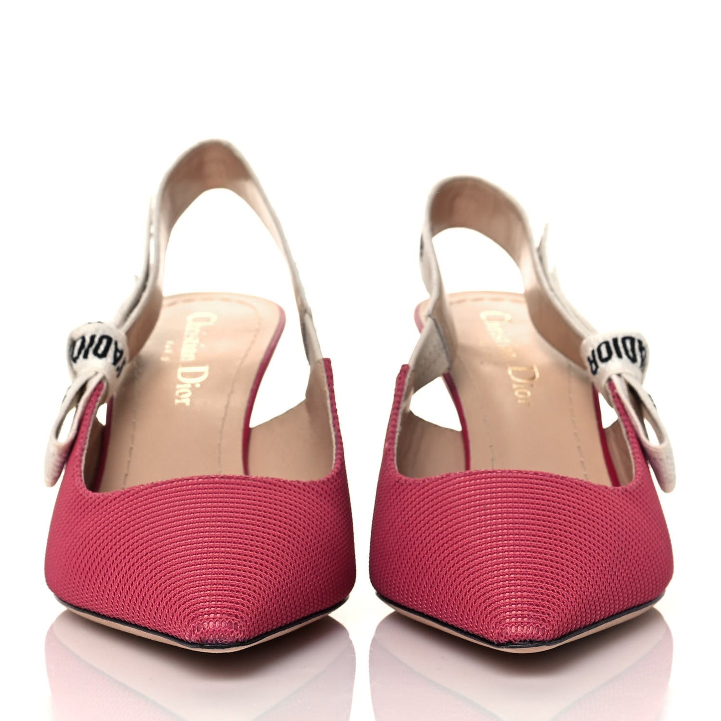 Technical Canvas Ribbon J Adior Slingback 65mm Pumps 37 Dusty Pink
