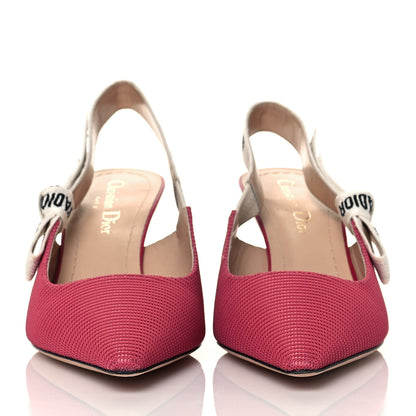 Christian Dior Technical Canvas Ribbon J Adior Slingback 65mm Pumps 37 Dusty Pink 2 of 9
