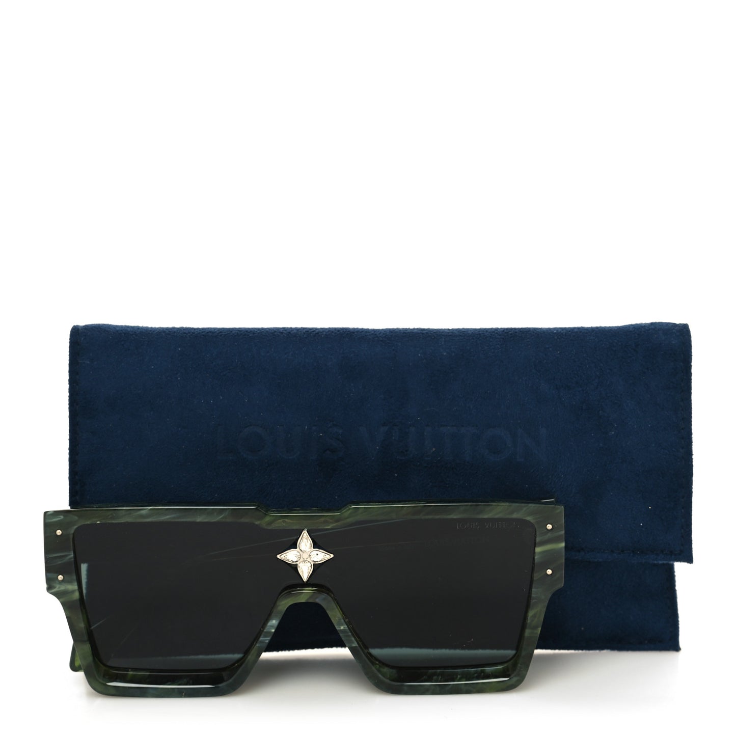 Acetate Marble Effect Swarovski Cyclone Sunglasses Z1552W Green