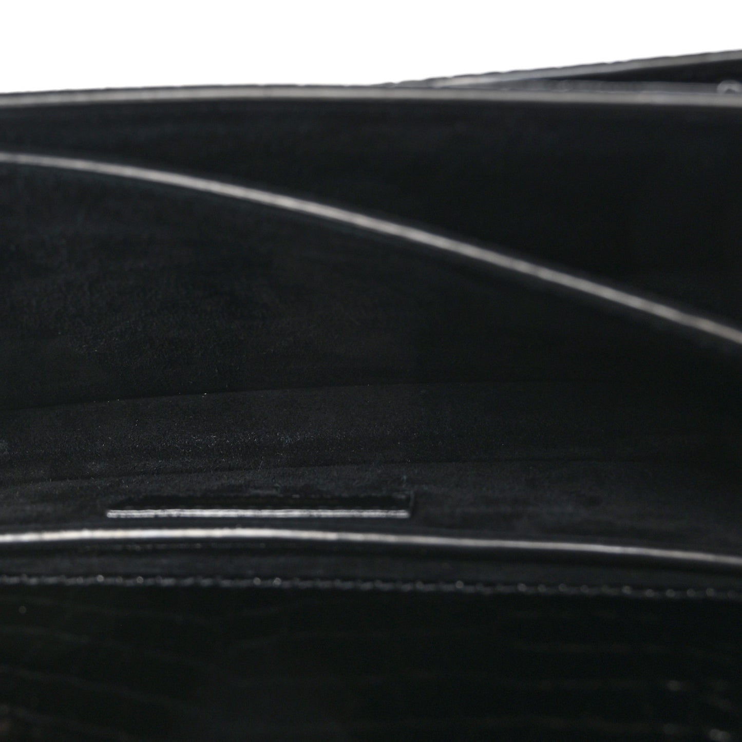 Calfskin Crocodile Embossed Medium Monogram Sunset Black