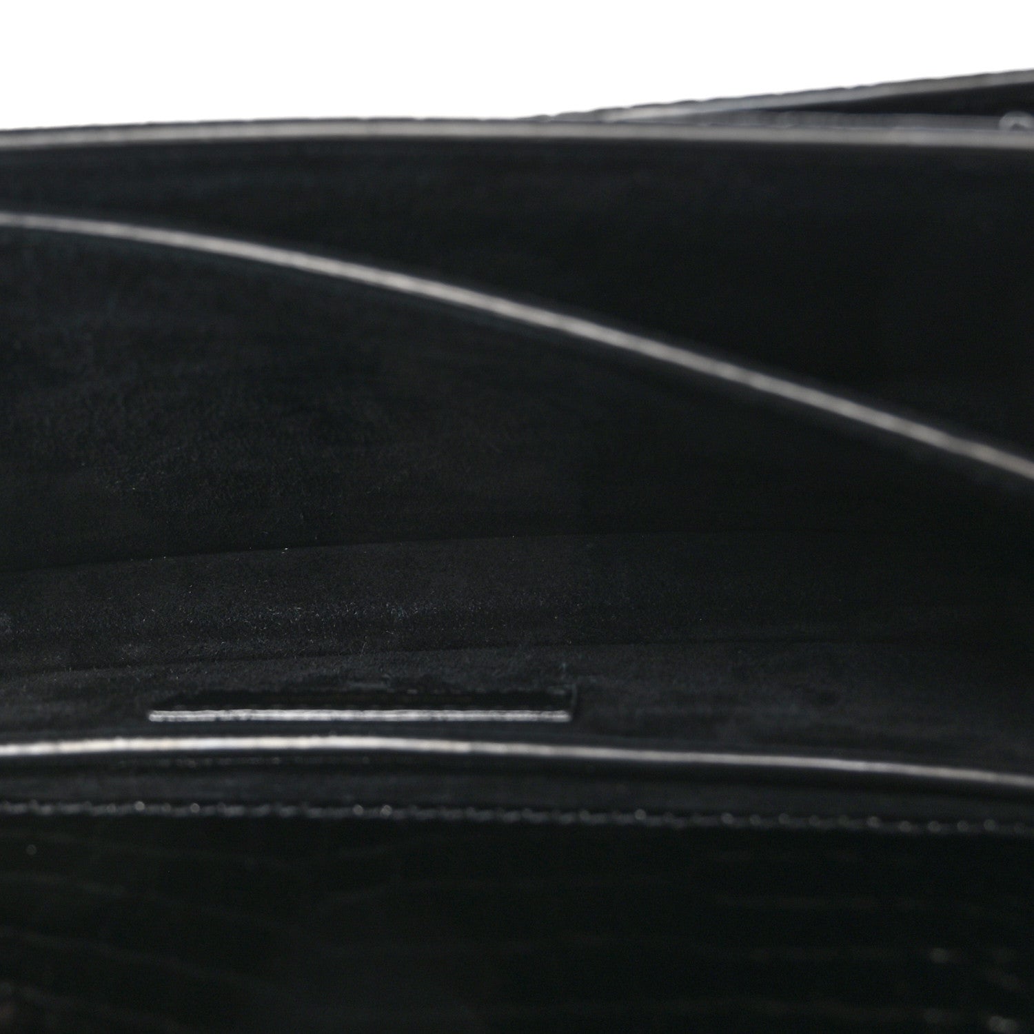 Saint Laurent Calfskin Crocodile Embossed Medium Monogram Sunset Black 6 of 11