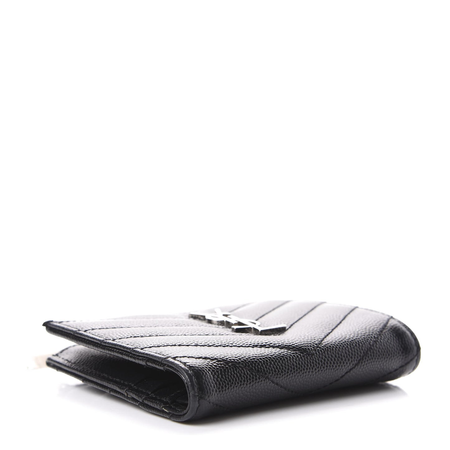 Grain De Poudre Matelasse Chevron Monogram Zipped Card Case Black