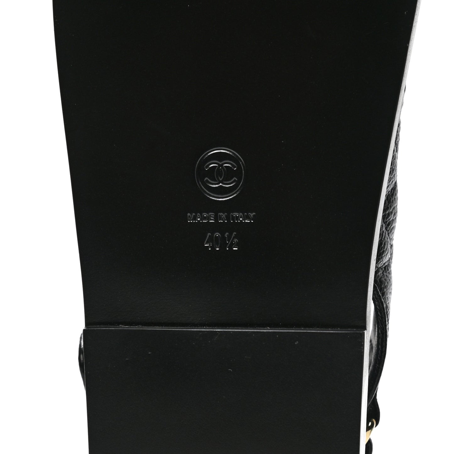 Grained Calfskin Velcro Dad Sandals 40.5 Black