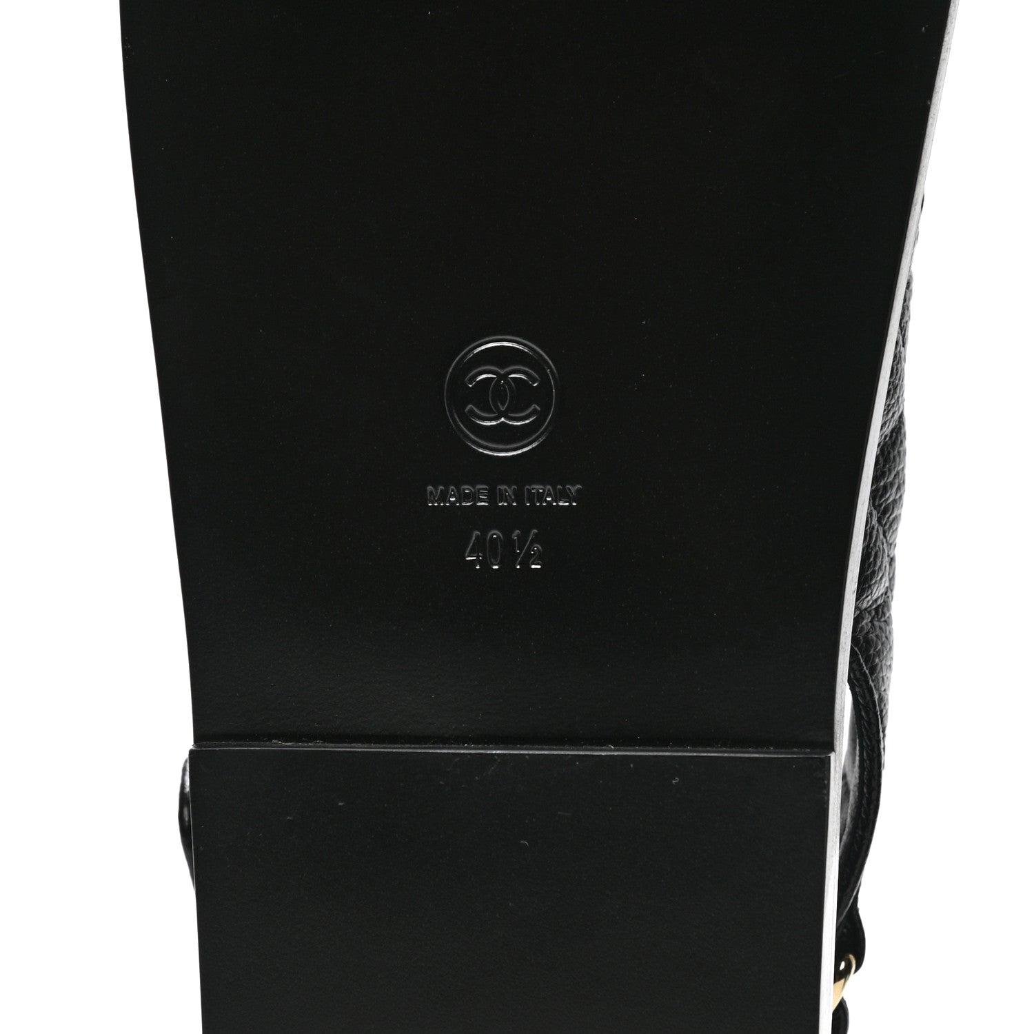Chanel Grained Calfskin Velcro Dad Sandals 40.5 Black 6 of 9