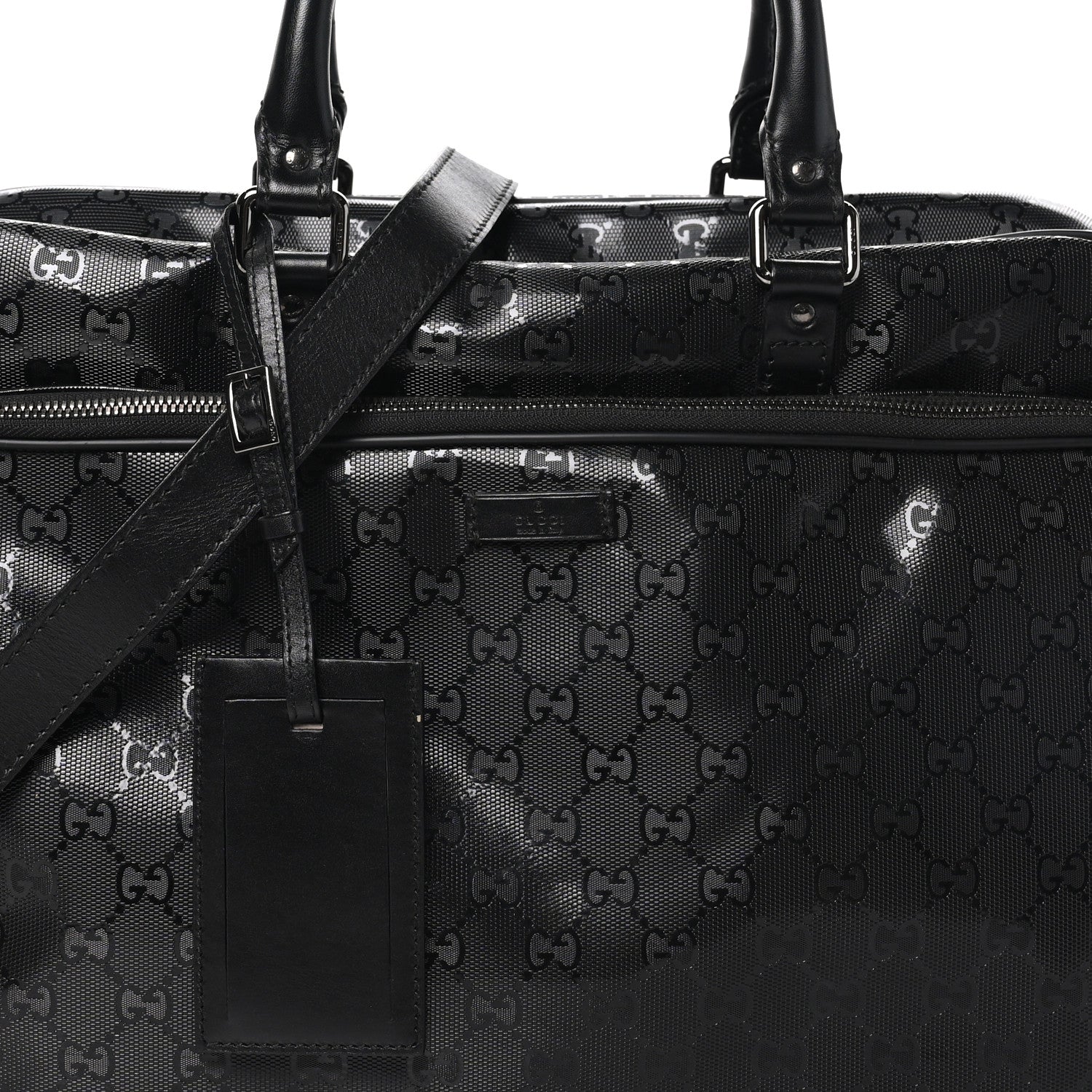 Gucci Imprime Monogram Medium Travel Bag Black 8 of 10