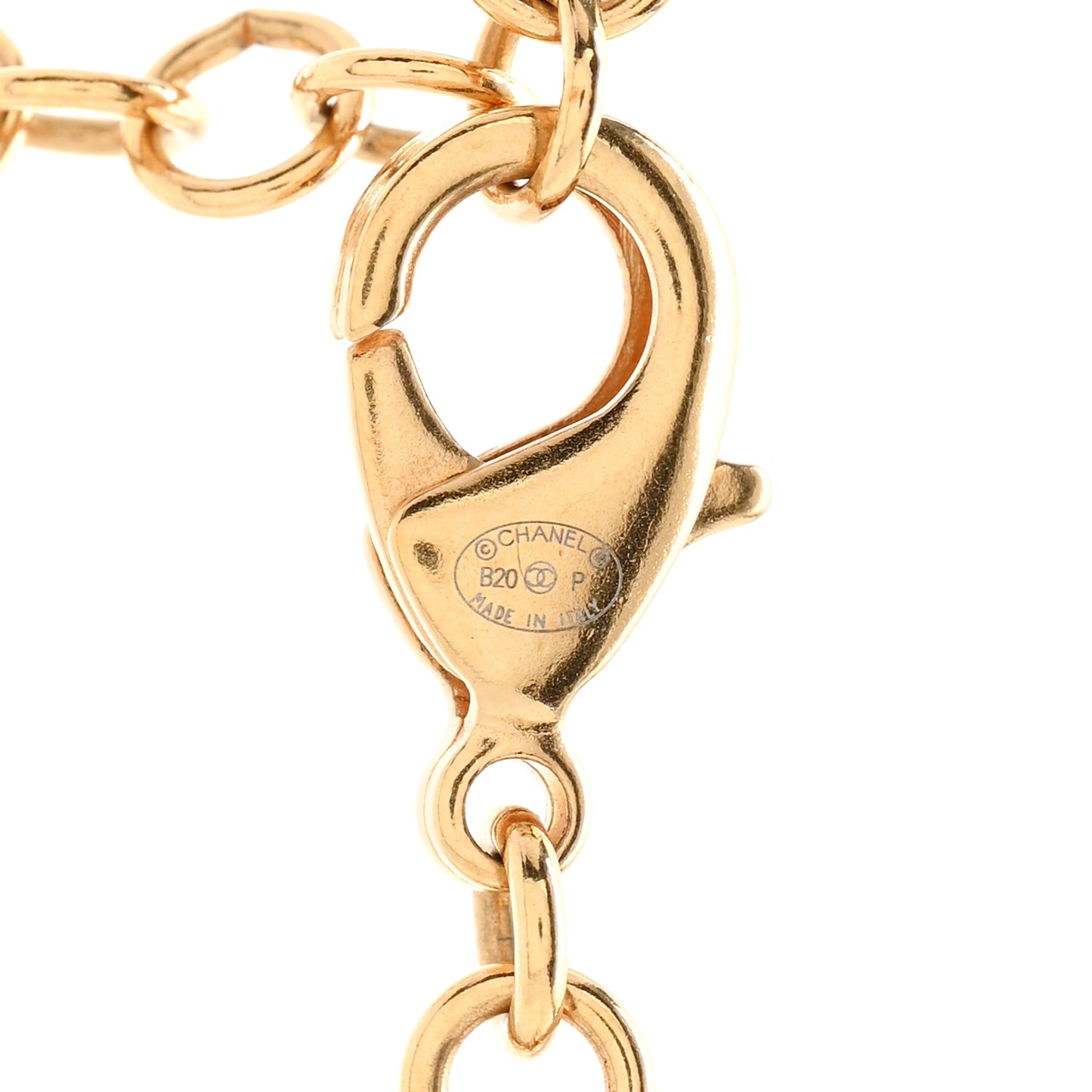 Metal Crystal 90's Icon Logo Necklace Gold