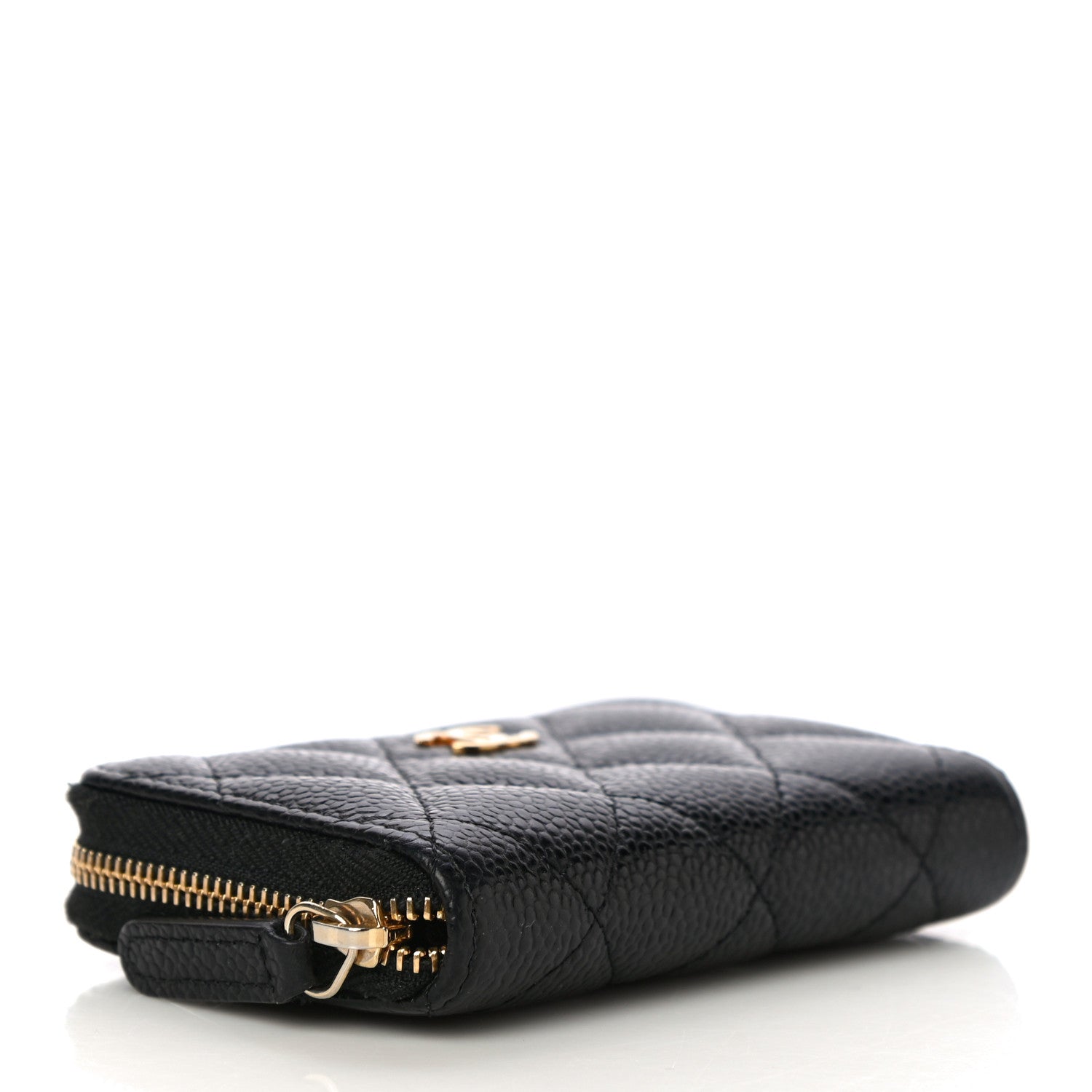 Chanel Caviar Quilted Zip Coin Purse Black 4 of 14