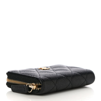 Chanel Caviar Quilted Zip Coin Purse Black 4 of 14