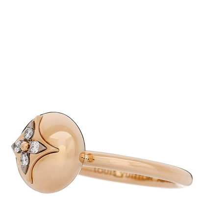 Louis Vuitton 18K Yellow White Gold Diamond B Blossom Ring 50 5.25 3 of 6