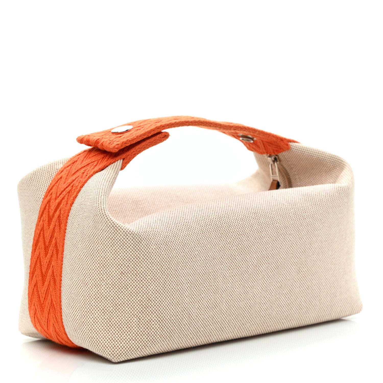 Hermes Canvas Small Bride-A-Brac Pouch Natural Orange 3 of 7