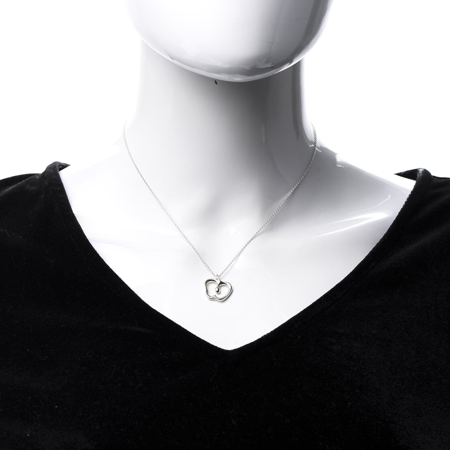 Tiffany Sterling Silver Elsa Peretti Apple Pendant Necklace 2 of 7