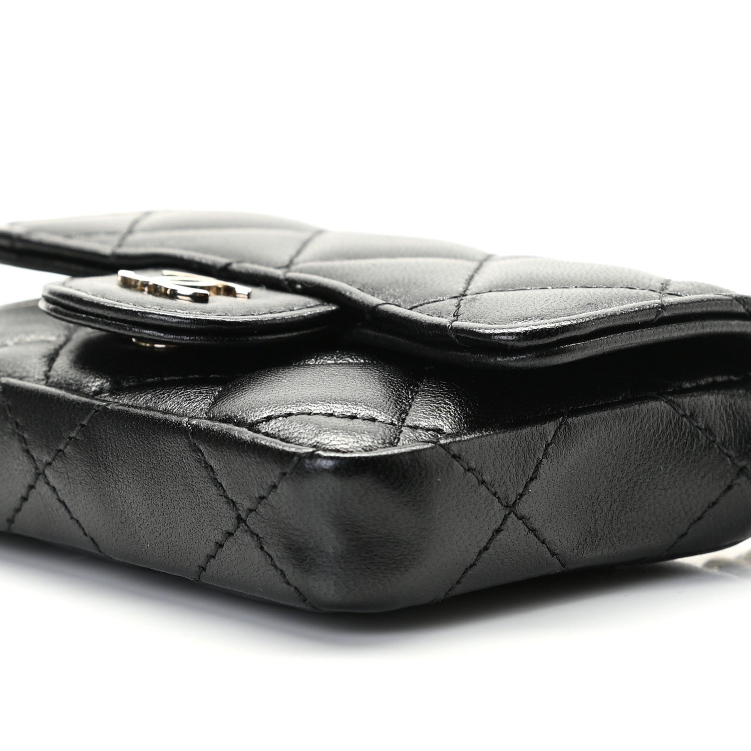 Chanel Lambskin Quilted Chain Belt Bag Black 5 of 11