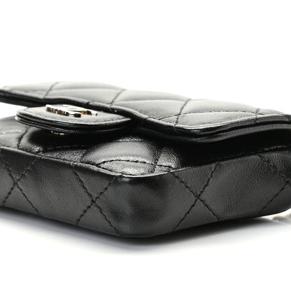 Chanel Lambskin Quilted Chain Belt Bag Black 5 of 11