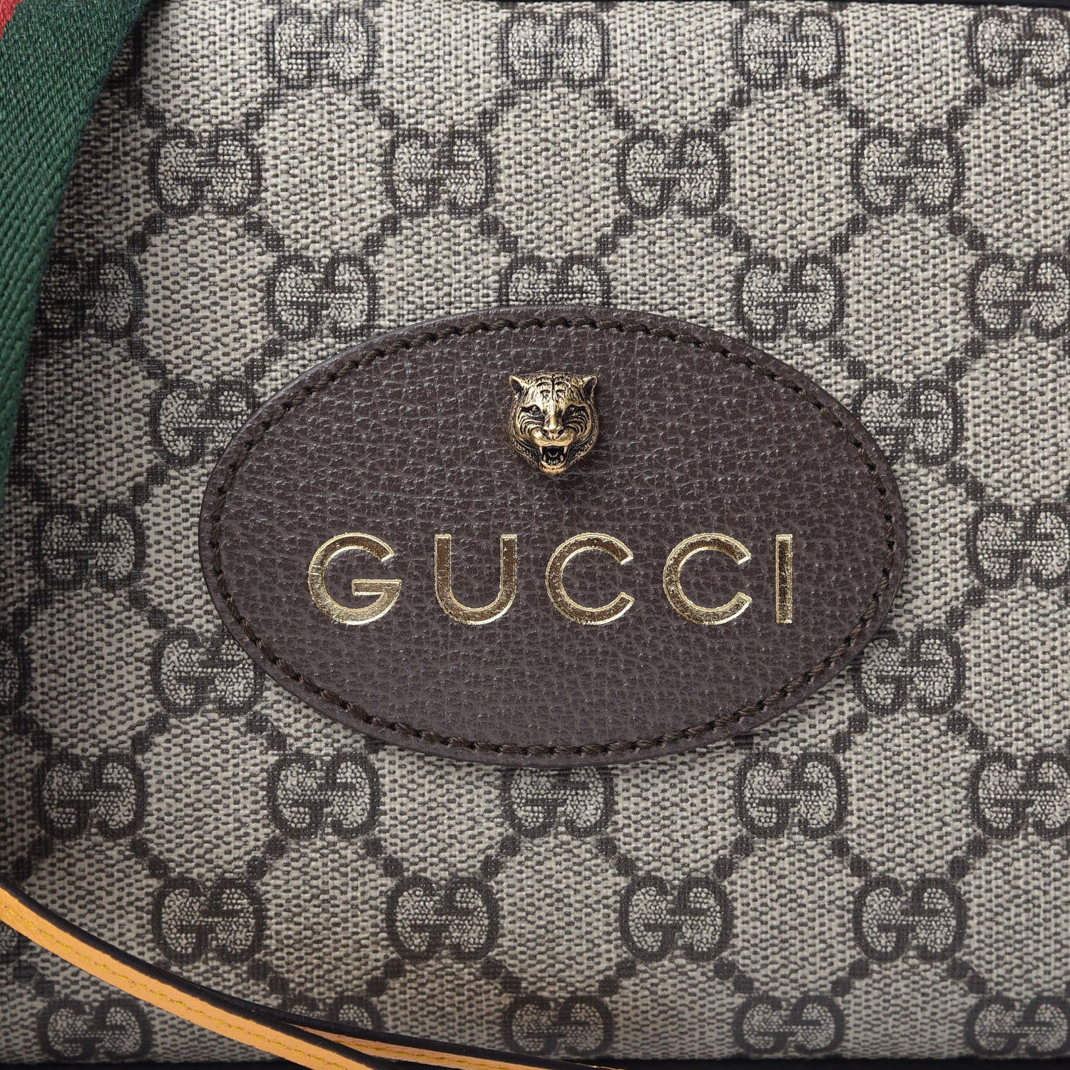 Gucci GG Supreme Monogram Web Neo Vintage Shoulder Bag Beige New Acero Crop 10 of 11
