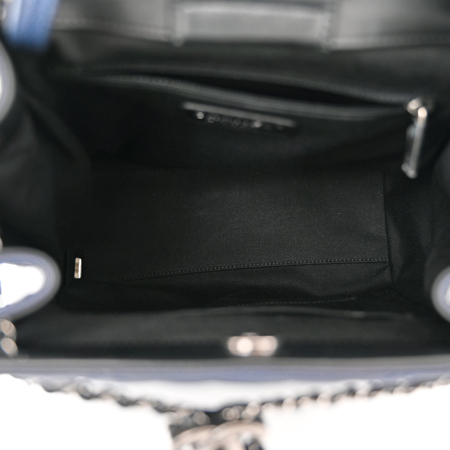 Caviar Quilted Medium CC Bucket Bag Dark Blue