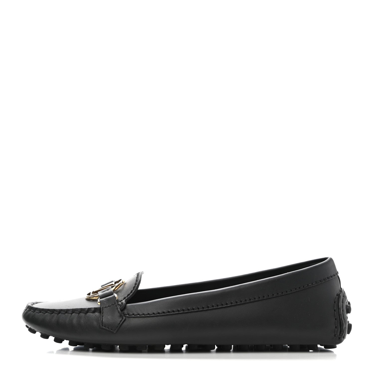 Louis Vuitton Calfskin Dauphine Loafers 37.5 Black 1 of 8