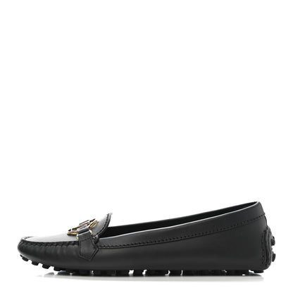 Louis Vuitton Calfskin Dauphine Loafers 37.5 Black 1 of 8