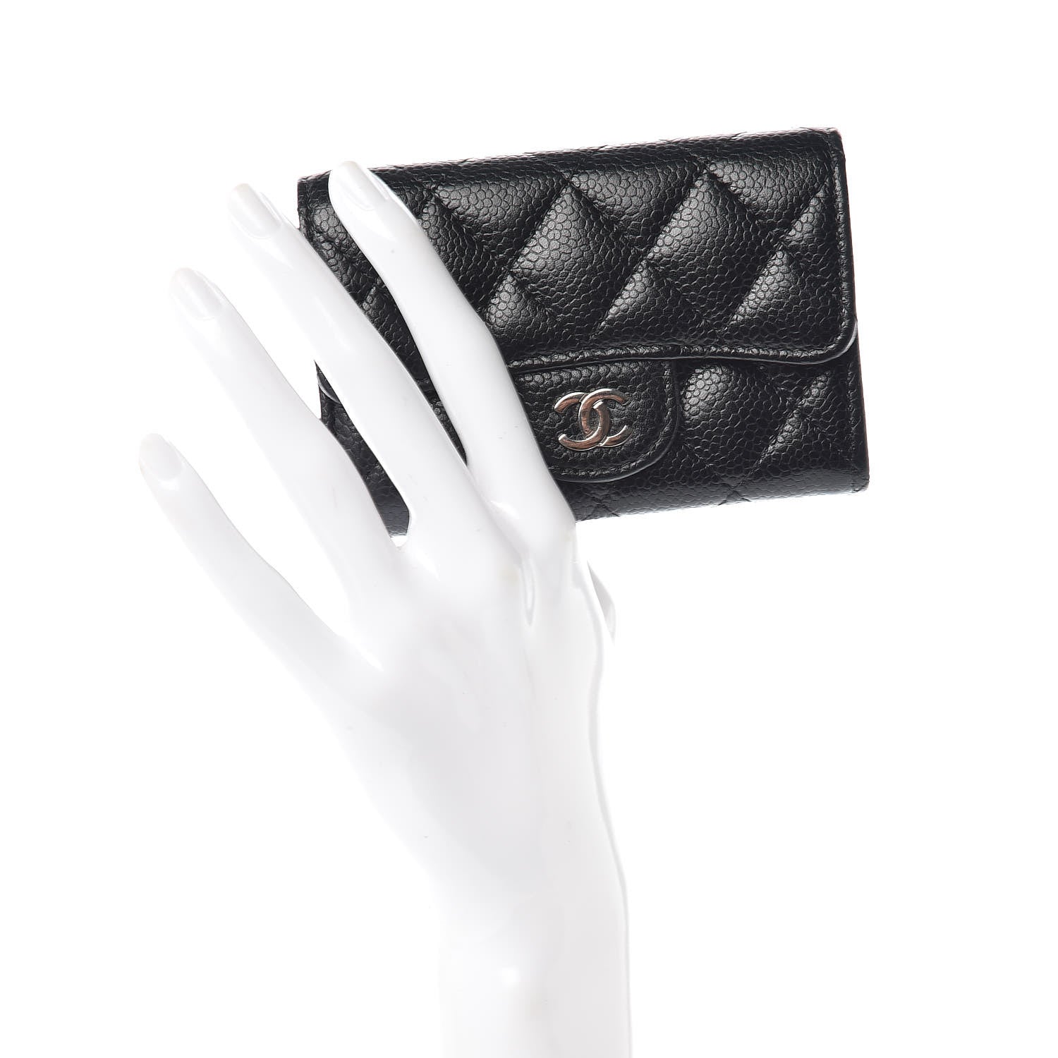 Chanel Caviar Quilted Flap Card Holder Black 2 of 11