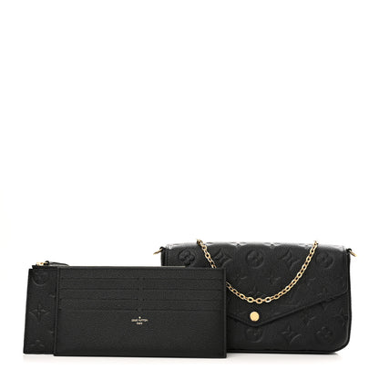 Louis Vuitton Empreinte Pochette Felicie Chain Wallet Black 1 of 10