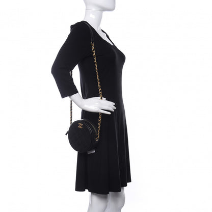 Chanel Caviar Quilted Small Round Bag With Chain Black 2 of 10