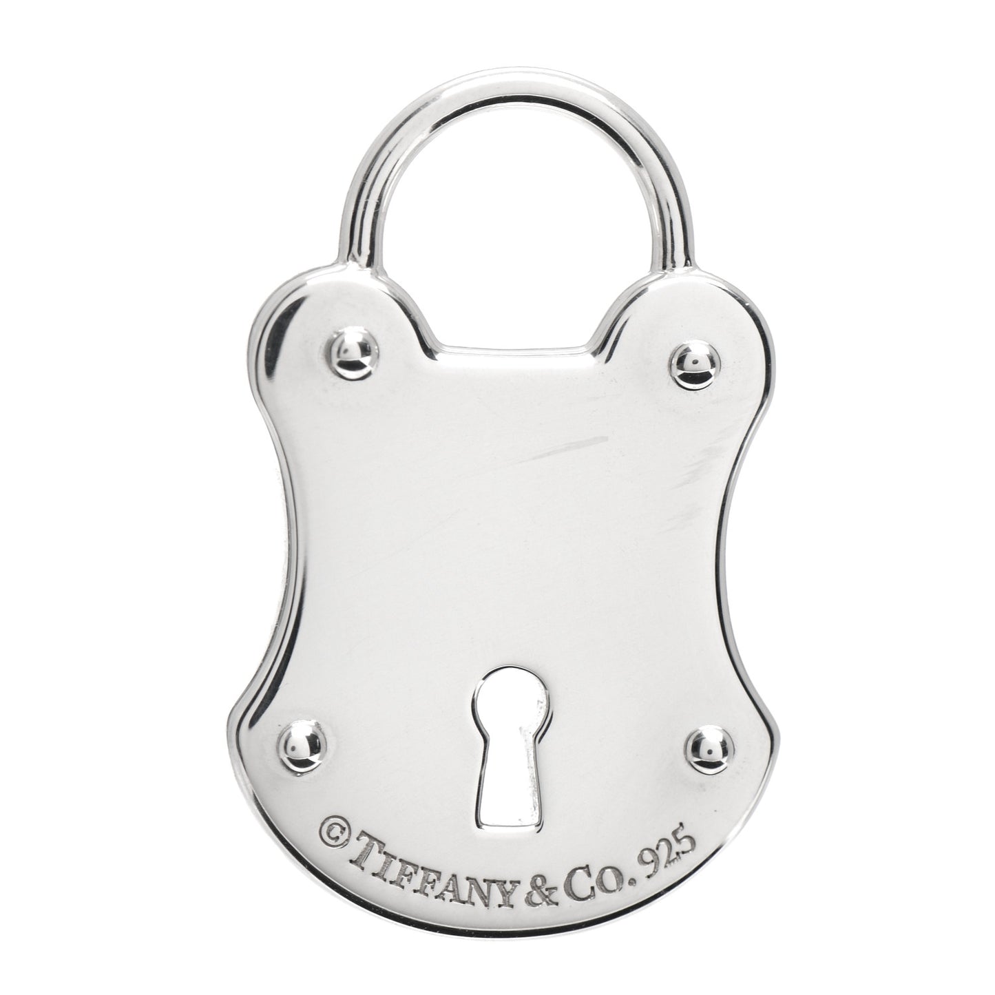 Sterling Silver Diamond Lock Pendant
