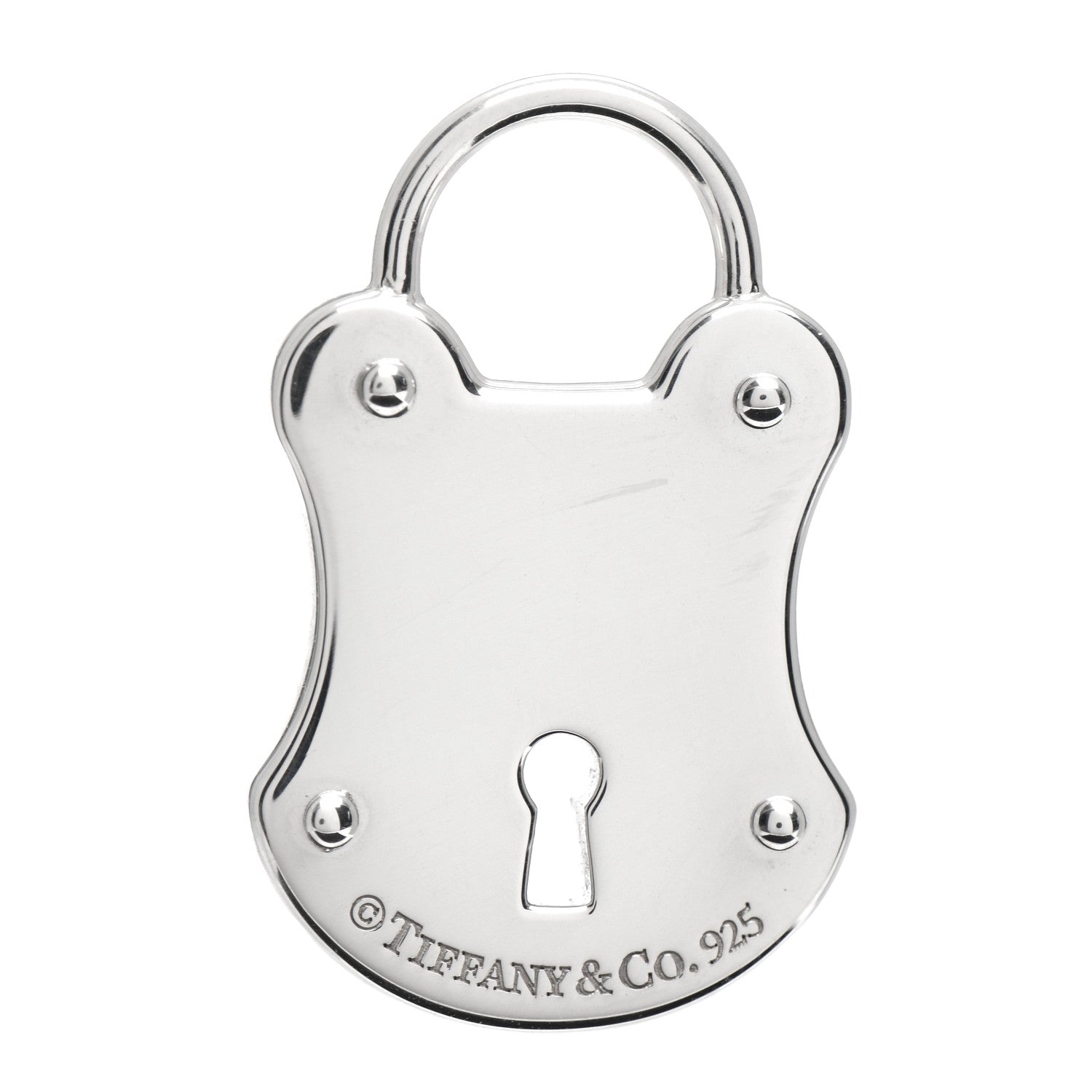 Tiffany Sterling Silver Diamond Lock Pendant 3 of 3