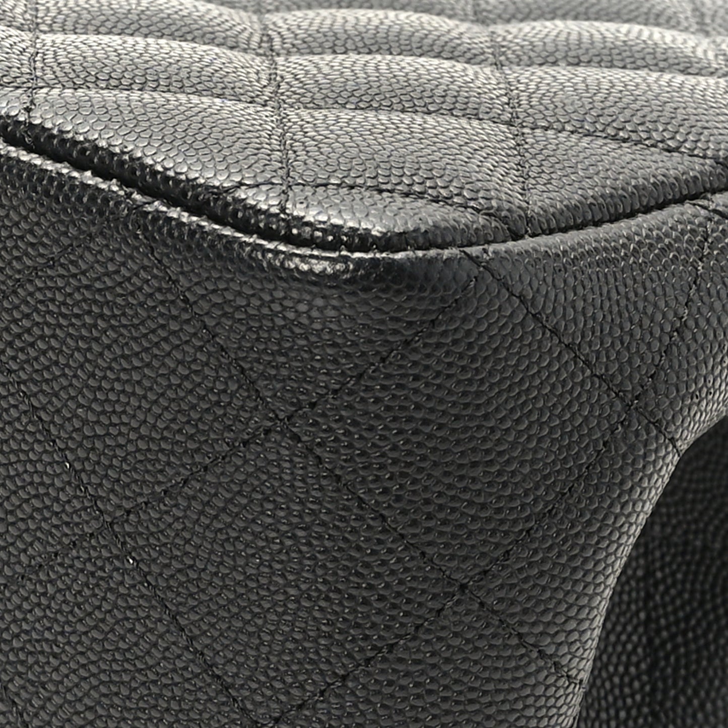 Caviar Quilted Mini Bucket Bag Black