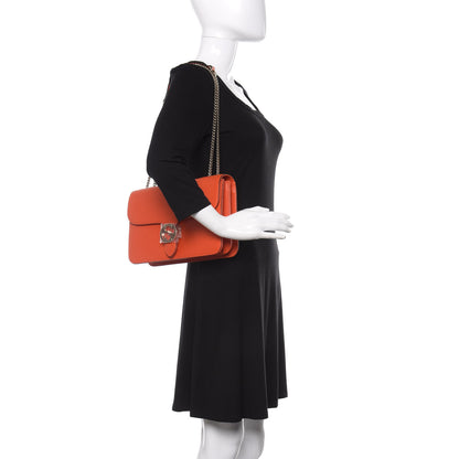 Gucci Dollar Calfskin Interlocking G Shoulder Bag Sun Orange 3 of 11