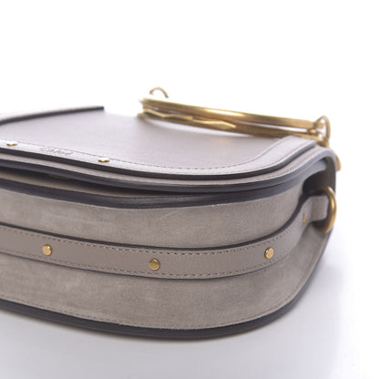 Chloe Calfskin Suede Small Nile Bracelet Bag Motty Grey 8 of 9