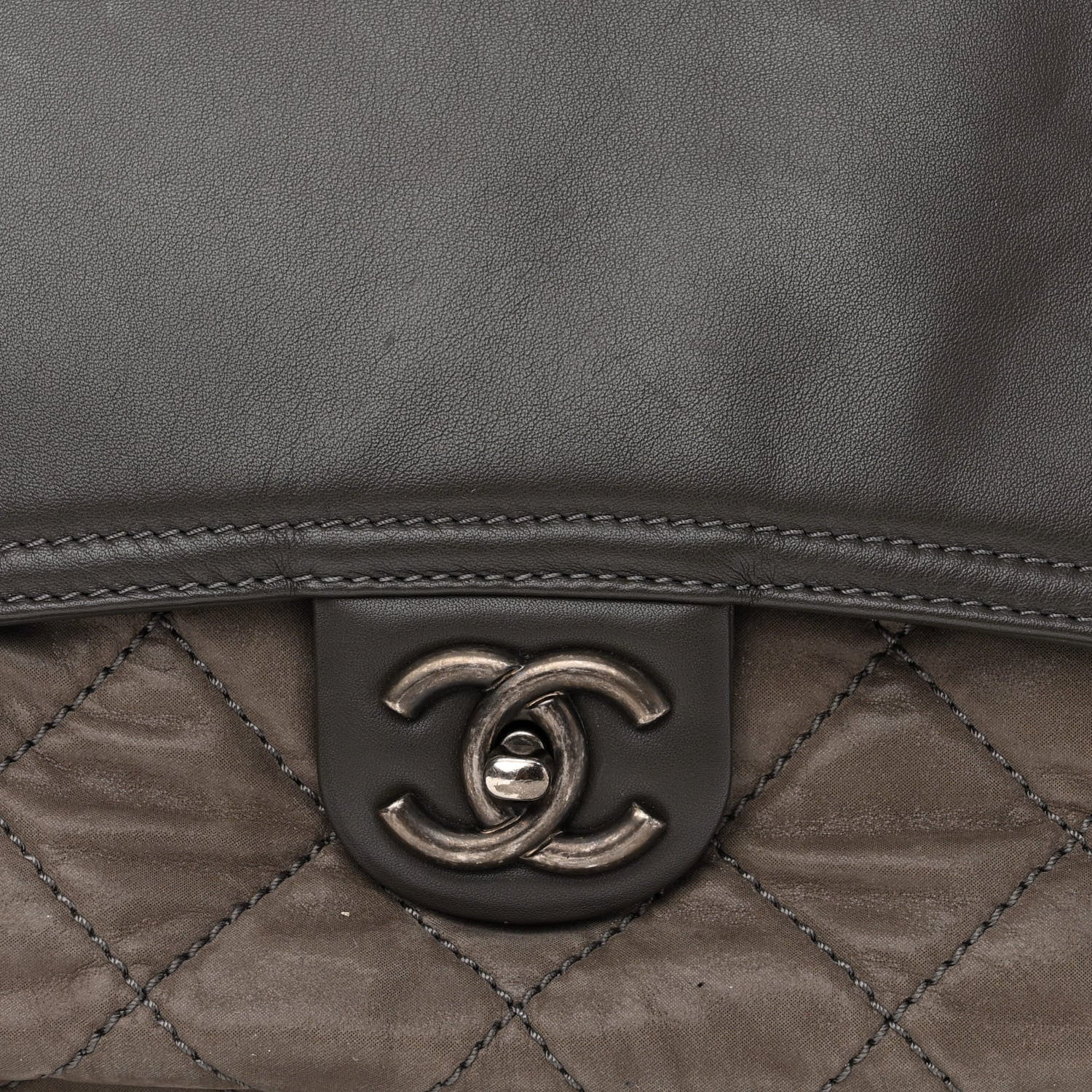 Chanel Iridescent Calfskin In The Mix Flap Dark Grey 8 of 10