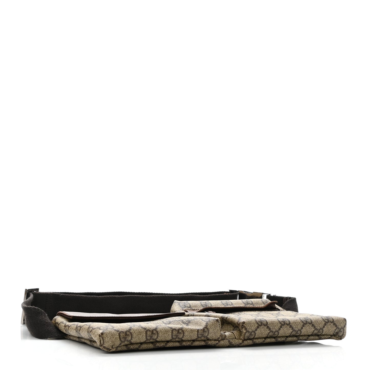 GG Supreme Double Pocket Belt Bag Ebony