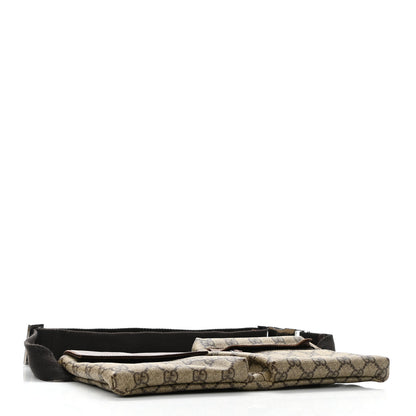 Gucci GG Supreme Double Pocket Belt Bag Ebony 4 of 12