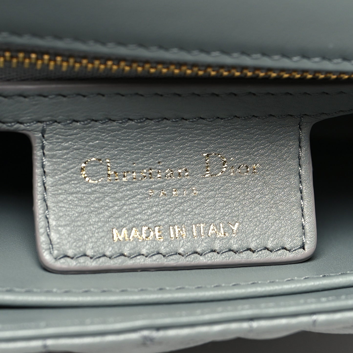 Calfskin Cannage Small Caro Bag Grey